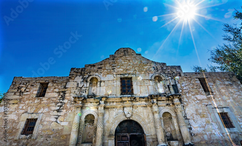 Foto Sun Rays Alamo Mission Independence Battle Site San Antonio Texas