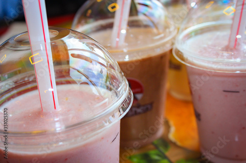 Góra Św. Anny, Autostrada A4,  Poland - May 02, 2015: Desserts at KFC. photo