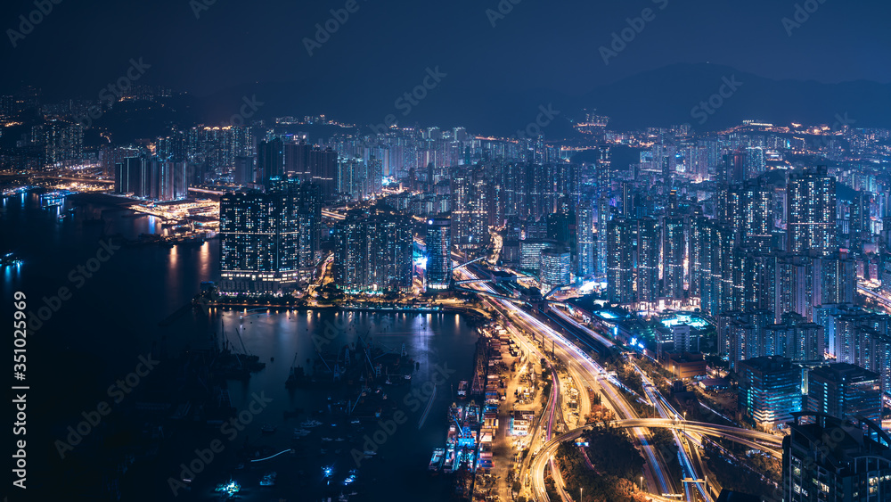 Fototapeta premium Hong Kong Sea Port View 