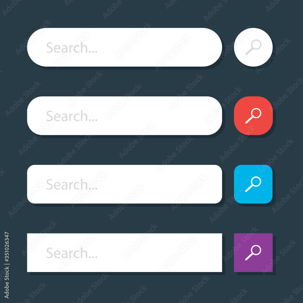 Search bar vector design, set of search boxes ui template. Vector internet search template, Search bar for user interface, design and website design web user interface and experiance. Search bar vector design, set of search boxes ui template. Vector internet search template, Search bar for user interface, design and website design web user interface and experiance.