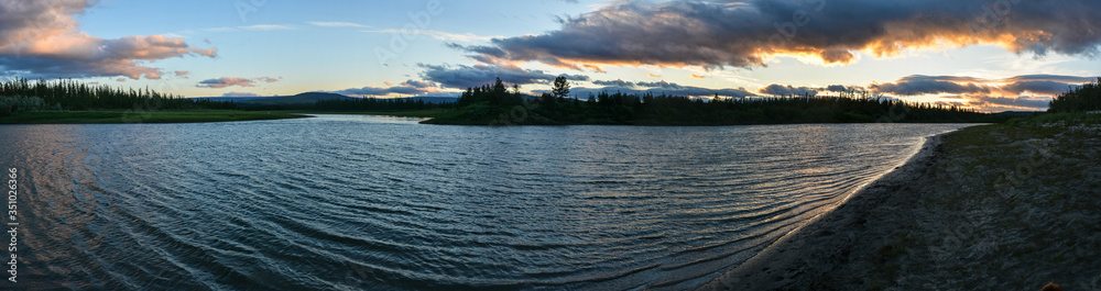 Yamal Natural Park, river panorama.