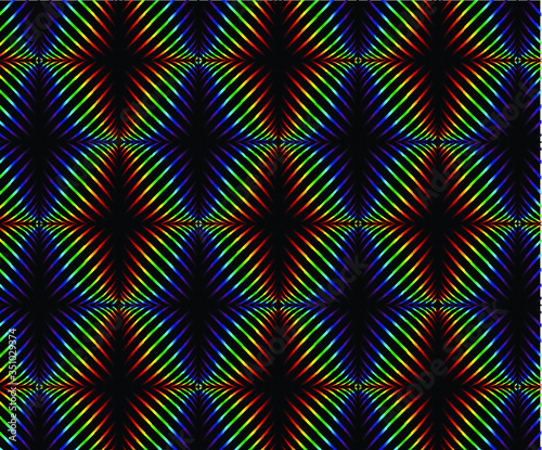 Vector background with abstract pattern in dark blue, green, yellow and red gradient