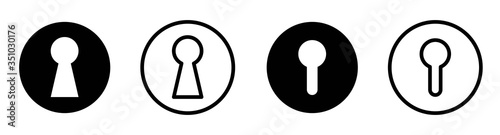 Keyhole icons set design.Lock icon colection, padlock silhouette. door, lock, key flat simple symbol