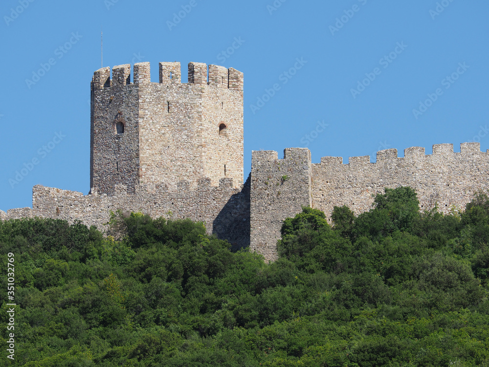 The Platamon Castle in Platamonas city, Pieria, Greece. Was built between 1204 and 1222 near the mountain Olimp. 