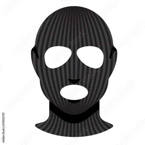 Balaclava. Vector style. A piece of clothing for winter sports or a mask for a criminal or a thief. Fashion accessory for women