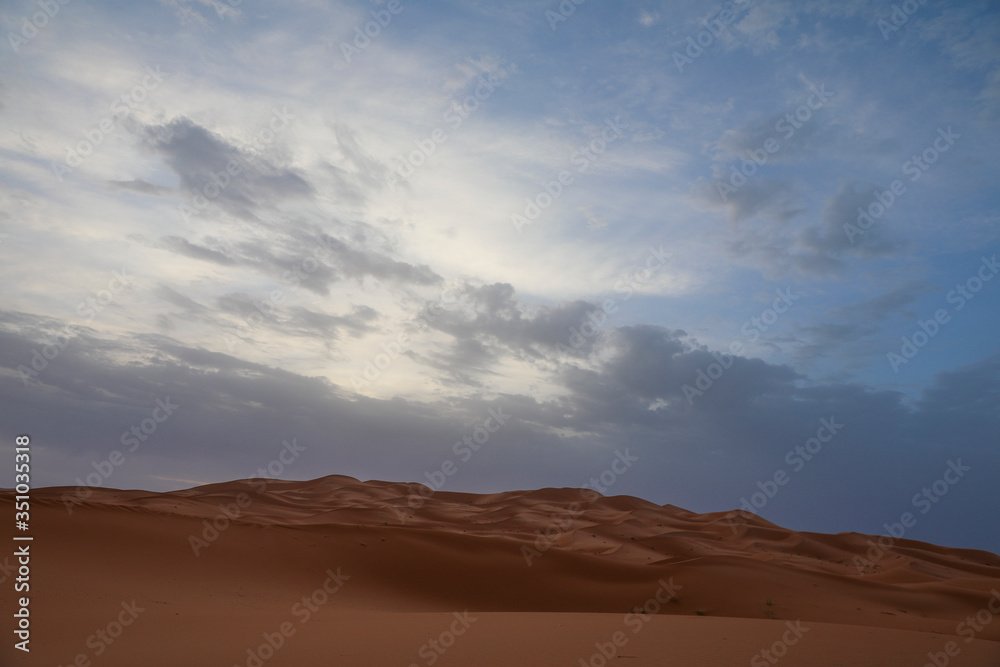 Naklejka premium Sahara Desert. Merzouga Morocco.