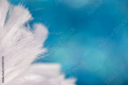 abstract blue and white background made from fibres of wool 