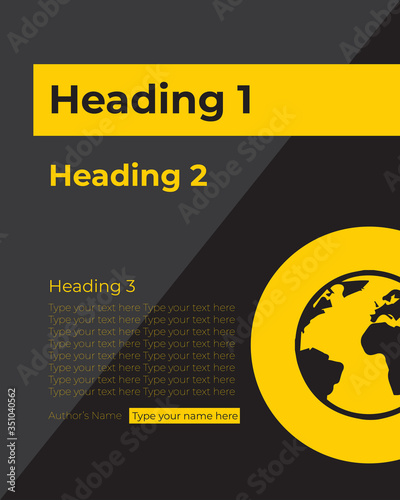 Editable E-book cover