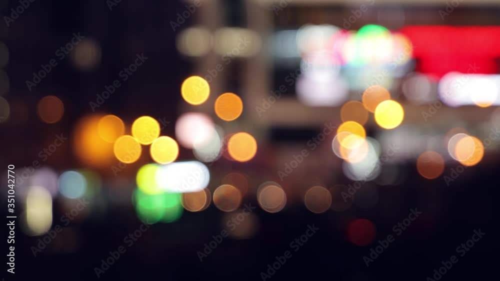 Timelapse of night city in defocused Timelapse of night city in defocused