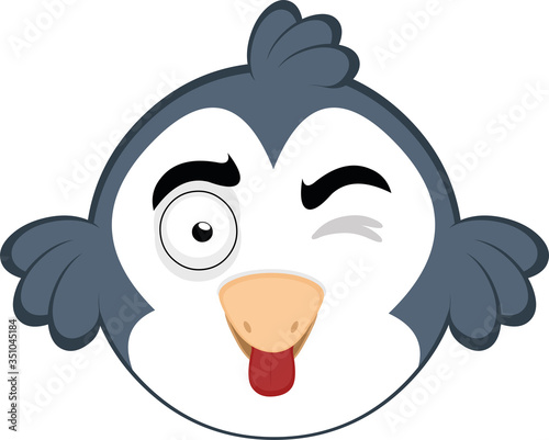 Vector illustration of a funny cartoon bird