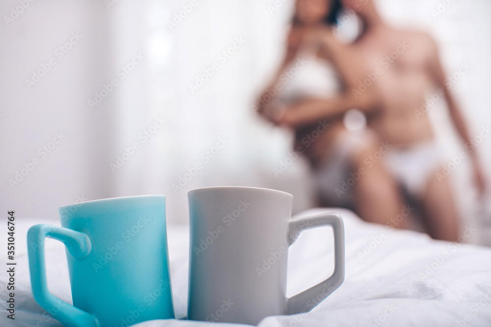 Coffee time. Good morning. Sexy couple. Erotica. Passionate concept.  Passion. Love game. Stock-Foto | Adobe Stock