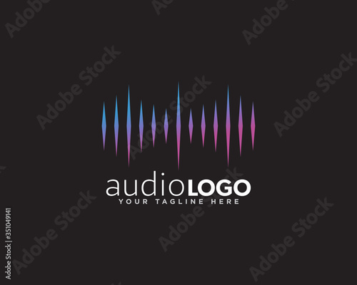 Sound Logo Concept Design Vector