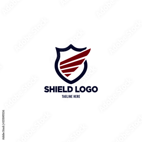 Shield and Wing for Business Logo Template Design Vector, Emblem, Design concept, Creative Symbol, Icon. Abstract shield logo.