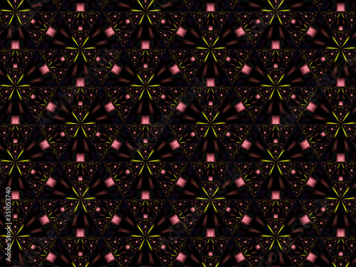 Abstract advertising background, pink, black gradient stars, geometric modern pattern