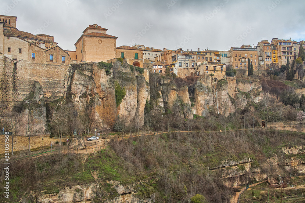 Views from the San Julian bridge in Cuenca in winter