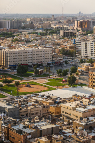 view of the residential areas in the city of Riyadh