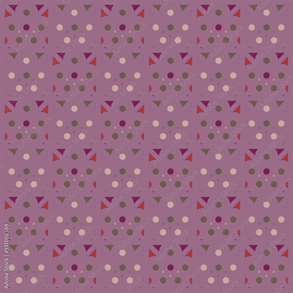 Beautiful of Colorful Circle and Triangle, Repeated, Abstract, Illustrator Pattern Wallpaper. Image for Printing on Paper, Wallpaper or Background, Covers, Fabrics Beautiful of Colorful Circle and Triangle, Repeated, Abstract, Illustrator Pattern Wallpaper. Image for Printing on Paper, Wallpaper or Background, Covers, Fabrics