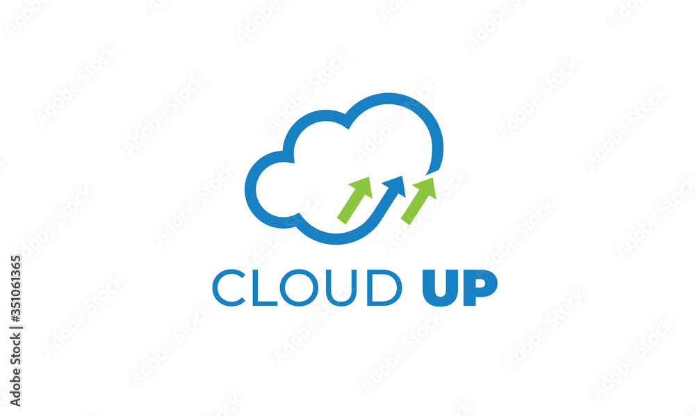 CLOUD UP LOGO can be used for upload icon - download icon - hosting logo - website logo - share icon - with illustration sky blue color , with VEctor EPS 10 CLOUD UP LOGO can be used for upload icon - download icon - hosting logo - website logo - share icon - with illustration sky blue color , with VEctor EPS 10