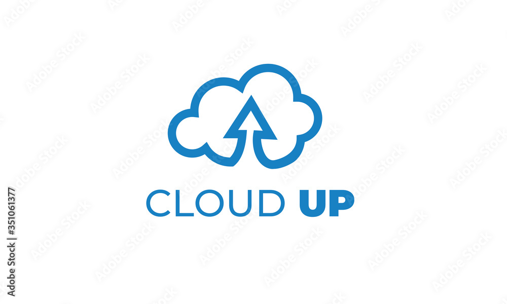 CLOUD UP LOGO can be used for upload icon - download icon - hosting logo - website logo - share icon - with illustration sky blue color , with VEctor EPS 10 CLOUD UP LOGO can be used for upload icon - download icon - hosting logo - website logo - share icon - with illustration sky blue color , with VEctor EPS 10