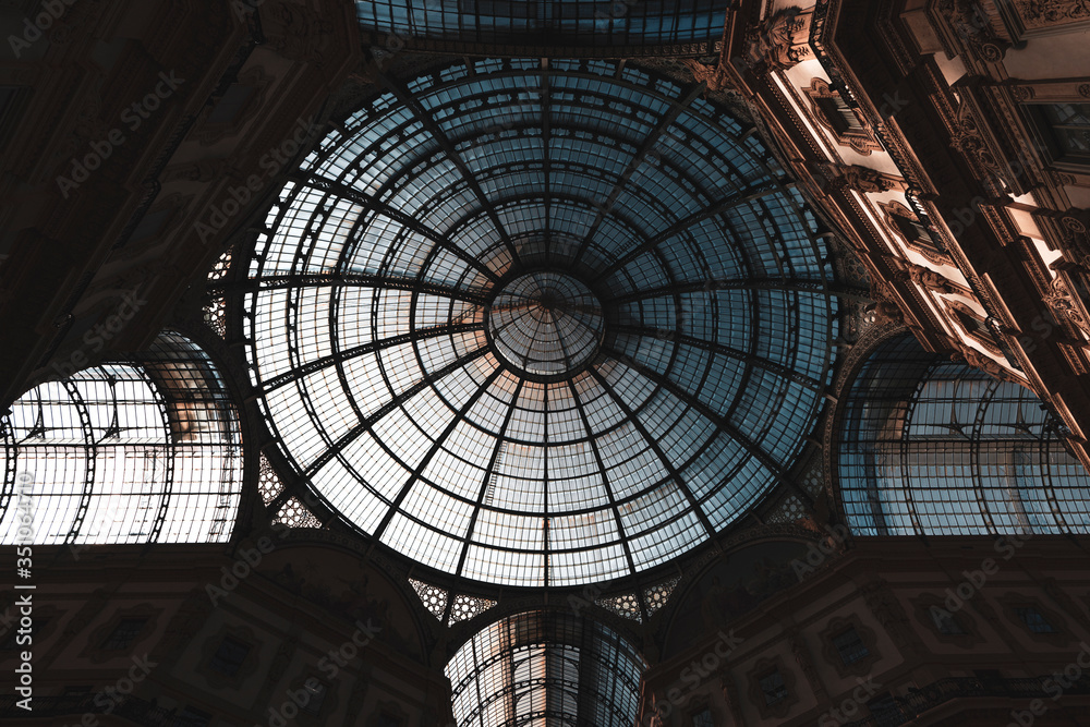 Ceiling of Galleria Vittorio Emanuele II in Milan
