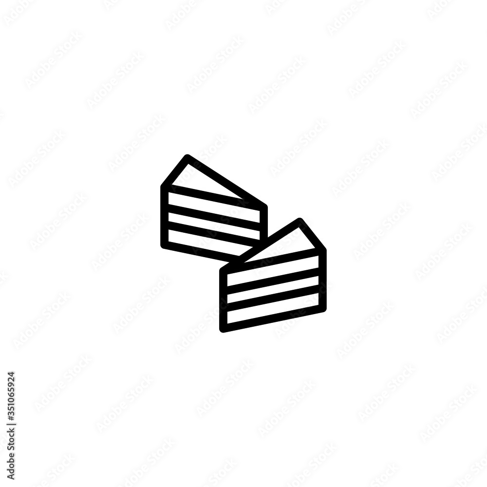 Cake graphic vector icon food in linear, outline icon isolated on white background Cake graphic vector icon food in linear, outline icon isolated on white background