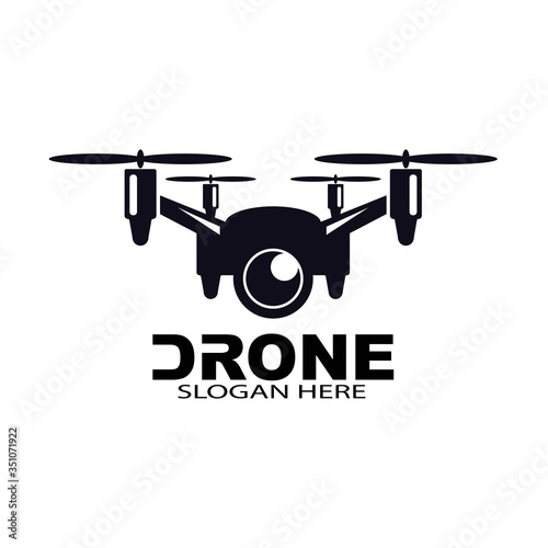 drone logo template vector icon. photography drone vector. quad copter vector icon
