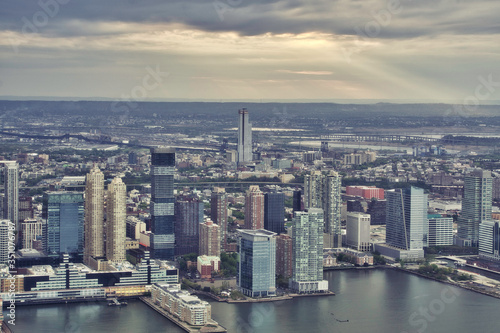 Top view of New Jersey skyline with Hudson River © Renata