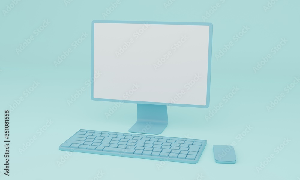 デスクトップパソコン3dcgイラスト画像 Stock Illustration Adobe Stock