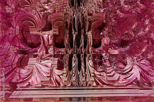 3D render. The embossed background texture, 3d illustration, volumetric drawing. Textures for the design. Three-dimensional texture. 3D Fractal shape.