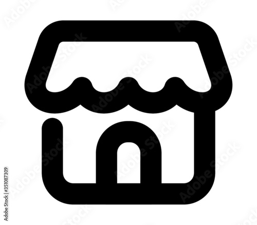 shop icon vector for web and app