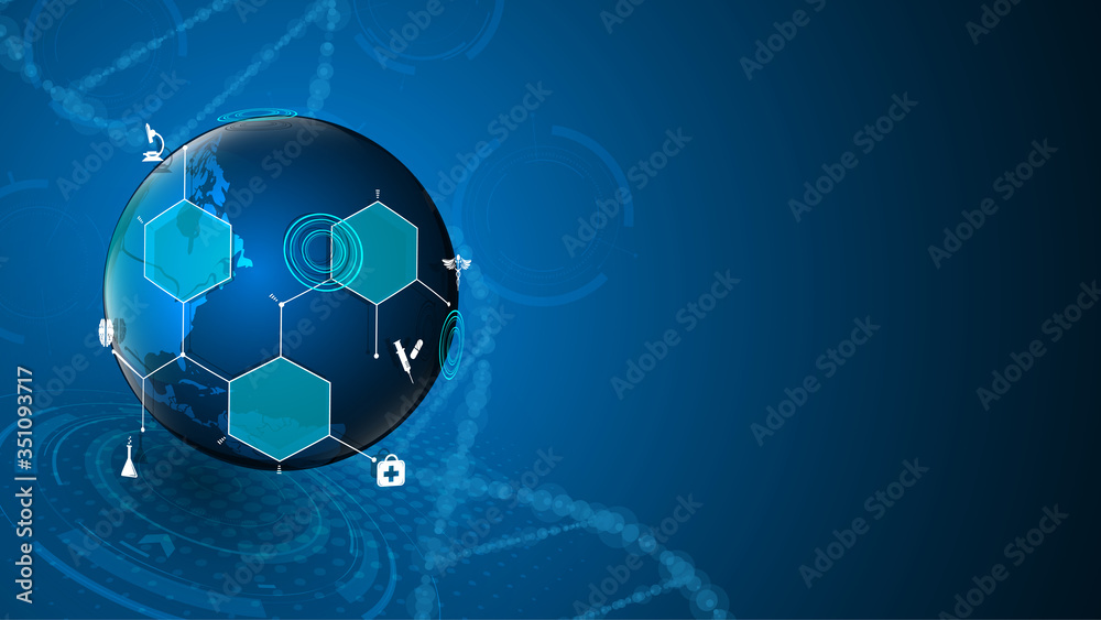 Naklejka premium abstract medical health care tech innovative concept design background