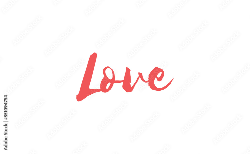 Love word hand drawn text. Lettering style typography, Love word hand drawn text. Lettering style typography,