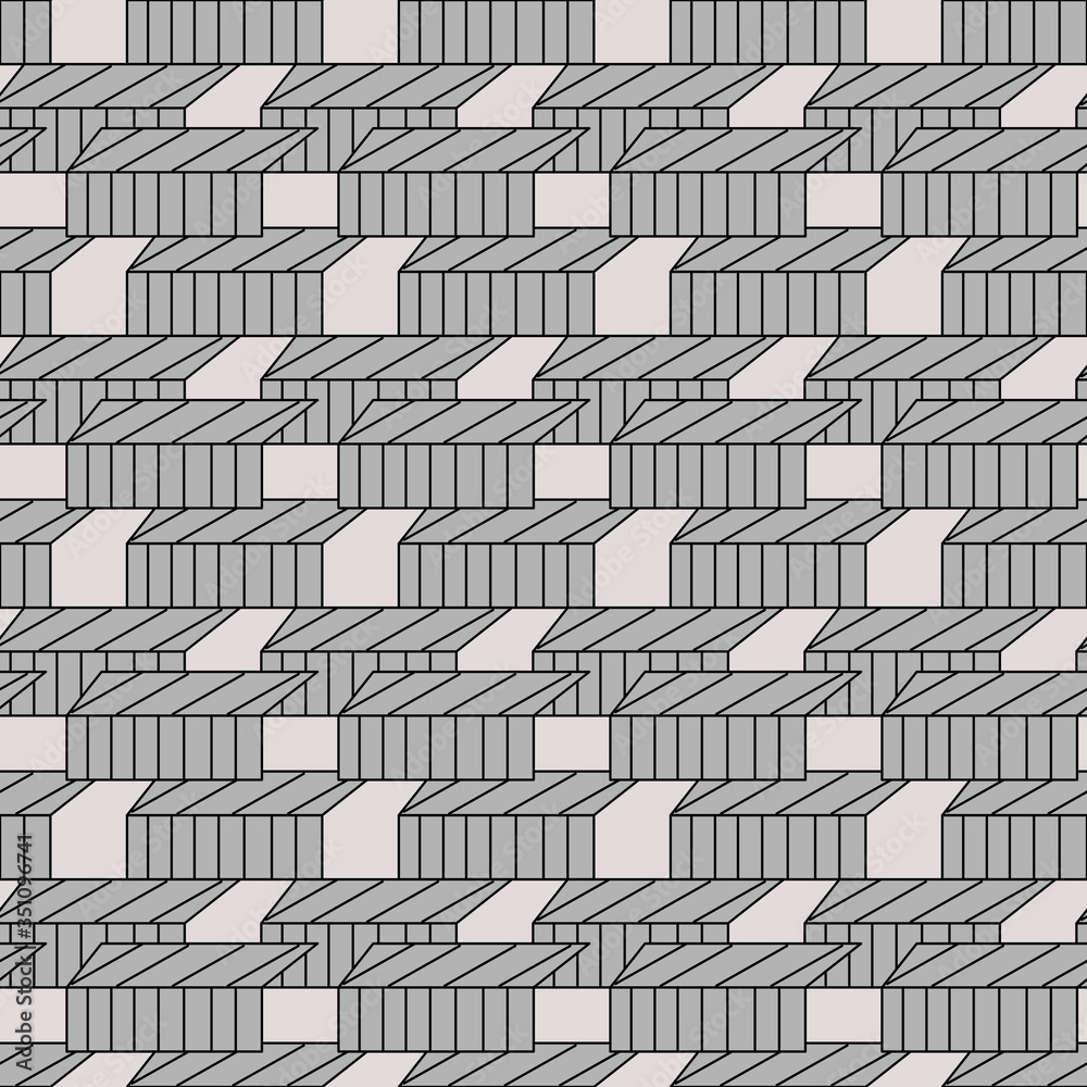 Seamless vector pattern abstract gray geometric. Art continuous illustration abstract