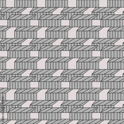 Seamless vector pattern abstract gray geometric. Art continuous illustration abstract