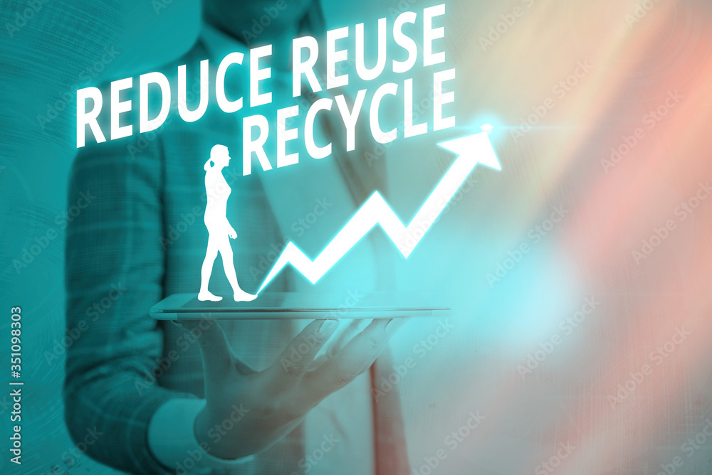 Word writing text Reduce Reuse Recycle. Business photo showcasing ...