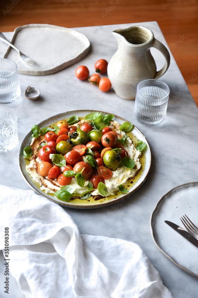 Tomato Salad Close Up Tomato Salad Close Up