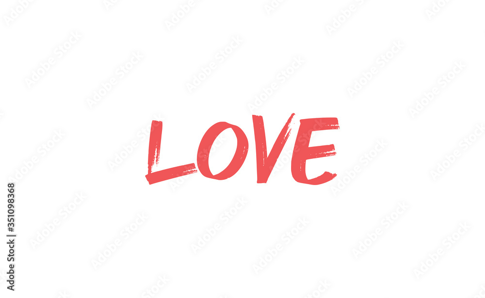 Love word hand drawn text. Lettering style typography, Love word hand drawn text. Lettering style typography,