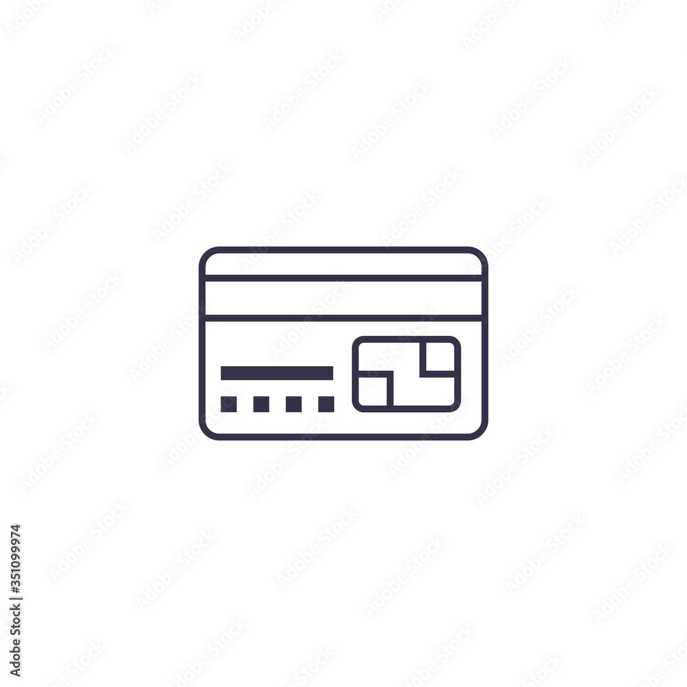 Credit card. Vector icon isolated on white background. Credit card. Vector icon isolated on white background.