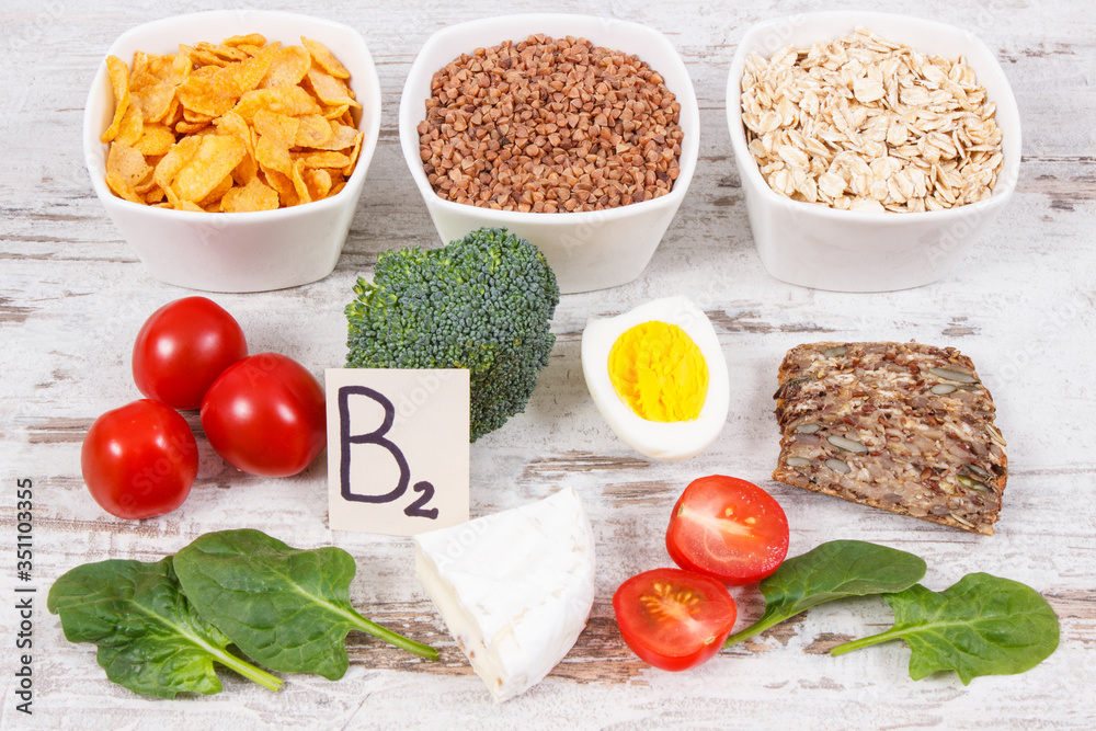 Nutritious ingredients containing vitamin B2, natural minerals and fiber, healthy nutrition Nutritious ingredients containing vitamin B2, natural minerals and fiber, healthy nutrition
