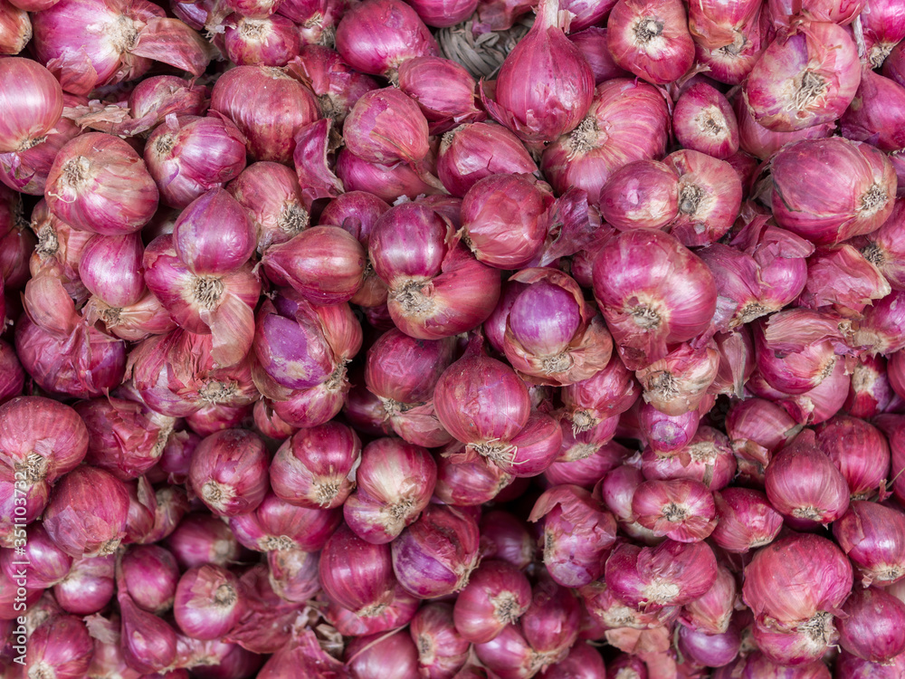 Onions and garlic in the market. Onions and garlic in the market.