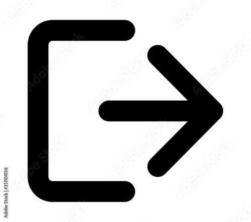 exit icon vector for web and app