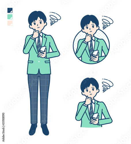 simple school boy Green Blazer_smartphone-sigh