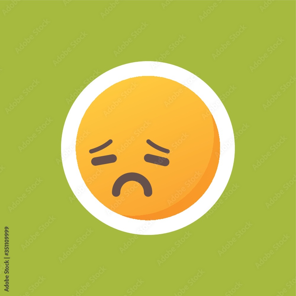 Fototapeta premium Emoticon with sad face
