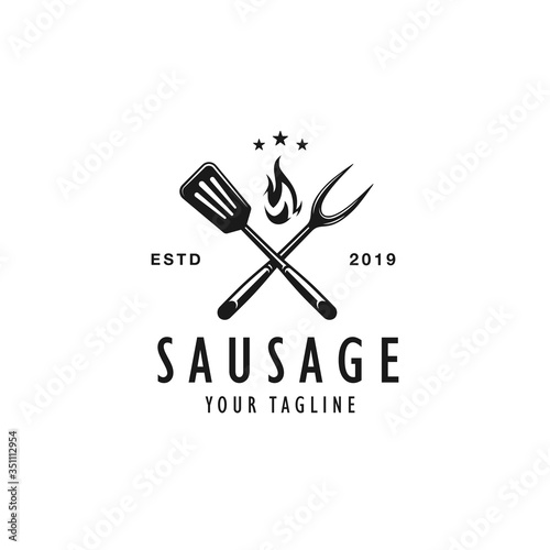 Simple Sausage Logo design template