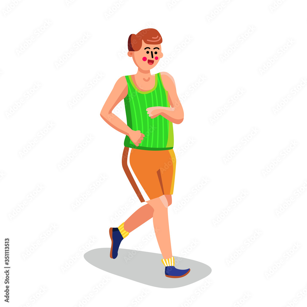 Man Jogging Or Running Sport Exercising Vector Man Jogging Or Running Sport Exercising Vector