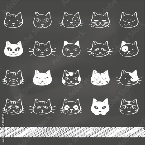Set of cat icons