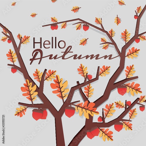 hello autumn card