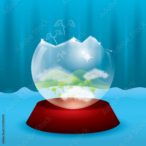A broken crystal ball.