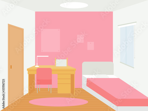ピンクの子供部屋