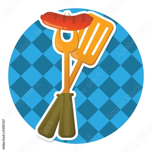 sausage and spatula